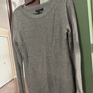 NWOT Sz L Womens L/S Bow Sleeve detail Beige Cashmere Sweater